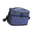 thumbnail image 5 of koolsoo Bag Lunch Box Multifunctional Zipper Insulated Thermal Bag for Travel Beach Work Lunch Office Hiking Blue 25.5x15.5x19cm, 5 of 8