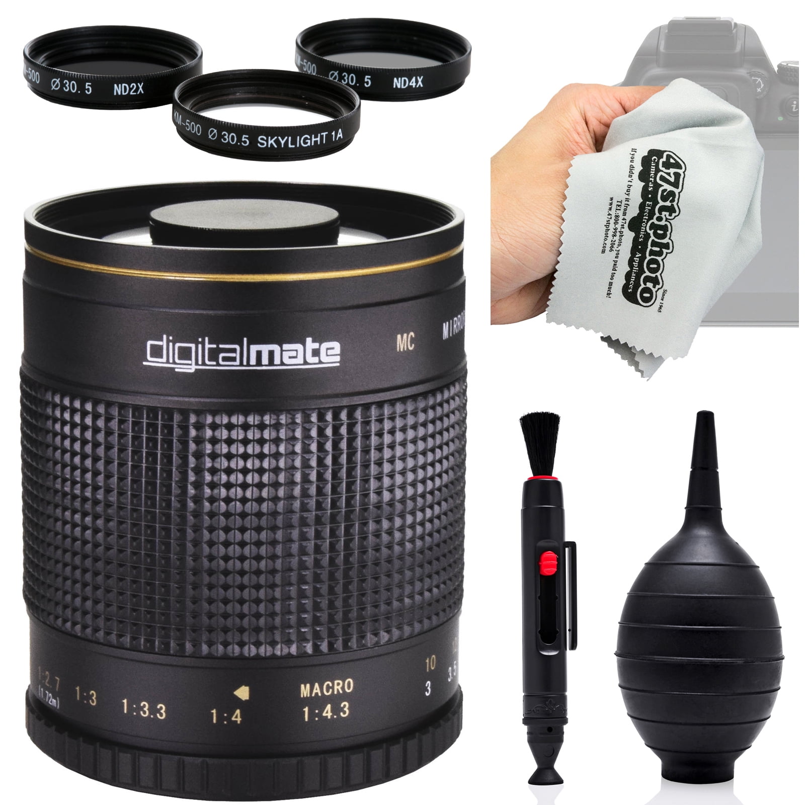 Digitalmate 500mm f/8 HD Reflex Mirror Telephoto Lens for Sony a7r, a7s