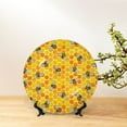 thumbnail image 6 of Balery Honeycombs Print Bone China Decorative Plate Ceramic Dinner Plates Art Crafts with Display Stand-6in, 6 of 6