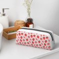 thumbnail image 7 of Uemuo Strawberry Printed Leather Pencil Case, Pencil Pouch, Portable Pencil Bag, Pen Case for& Office, 7 of 7