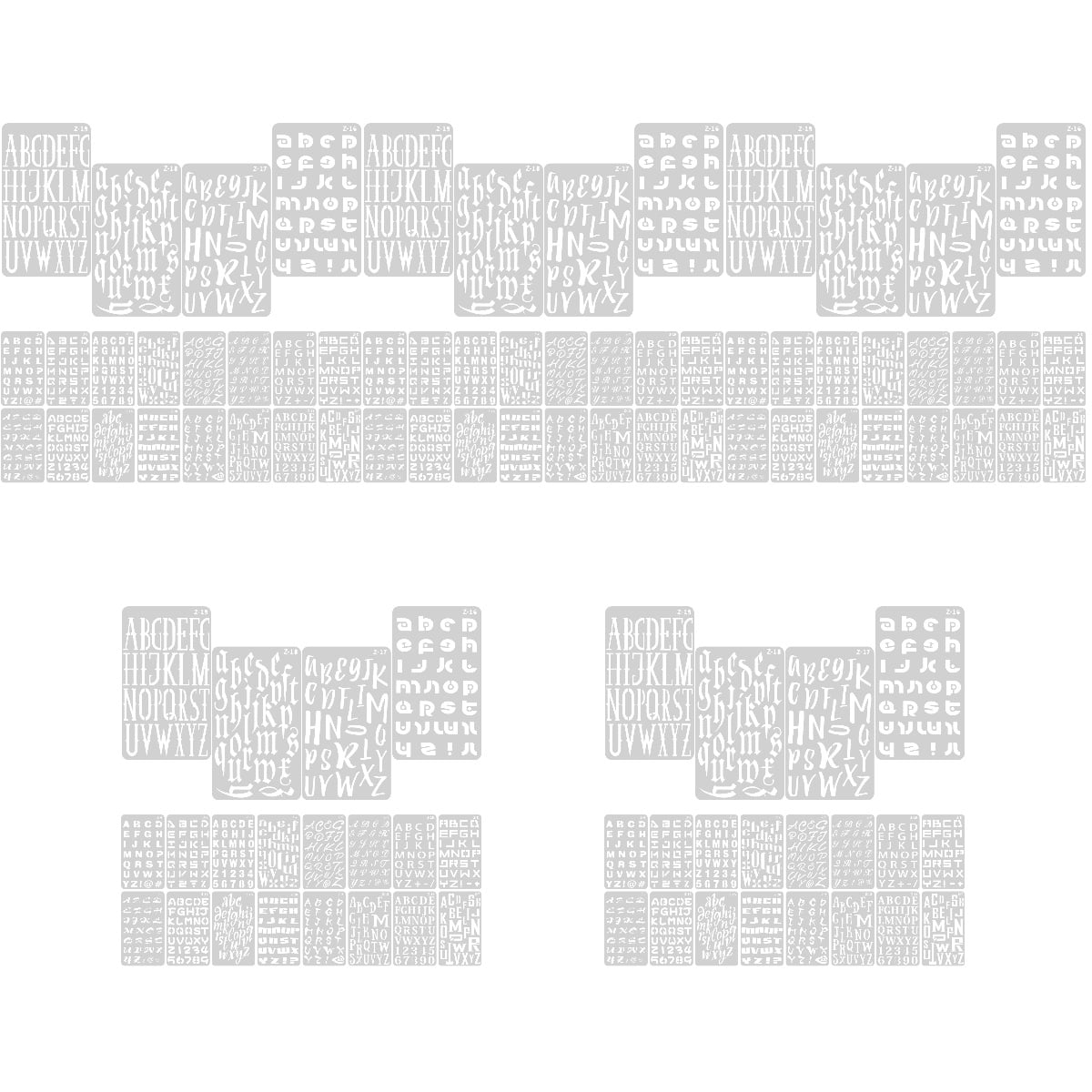 5 Pieces Stencil Letters Stencil Paper Letter Template 17.80X10.00X0.10CM White