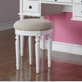 thumbnail image 3 of Bedroom Contemporary Vanity Set w Foldable Mirror Stool Drawers White Color, 3 of 9