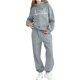 thumbnail image 4 of Conjunto de sudadera con capucha de manga larga para niños con estampado en forma de corazón y pantalones deportivos con lazo en las piernas, conjunto deportivo informal de dos piezas para niños, poli, 4 of 5
