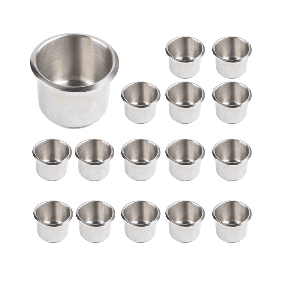 Lot De 4 Porte-gobelets Universels KVSERT – Acier Inoxydable, 68x55mm, Pour Camping-car, Bateau, Table De Poker