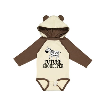 

Inktastic Future Zookeeper Zoo Animals Gift Baby Boy or Baby Girl Long Sleeve Bodysuit