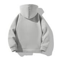 thumbnail image 4 of ZCFZJW Mens Zip Up Hooded Sweatshirt Long Sleeve Casual Drawstring Full-Zip Sweatshirt with Kangaroo Pockets Lightweight Thin Jacket Shirts L, 4 of 8