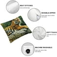 thumbnail image 6 of nygtbtfer  Pillow Sham, Resting Feline in The Forest on a Large Rock Sublime Carnivore Beast Nature, Decorative Standard King Size Printed Pillowcase, Orange Green White, 6 of 7
