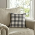 thumbnail image 4 of Better Homes & Gardens Feather Filled Buffalo Plaid Decorative Throw Pillow, 18" x 18", Grey, 4 of 4