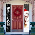 thumbnail image 4 of Christmas Door Decoration, Christmas Flag Banner, Family Wall Hanging Indoor and Outdoor Christmas Party Festival Decor, Polyester Fabric with Red Rope for Easy Installation, 4 of 7
