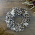 thumbnail image 2 of Northlight White Rose and Winter Botanicals Artificial Christmas Wreath, 13.5-Inch, Unlit, 2 of 3