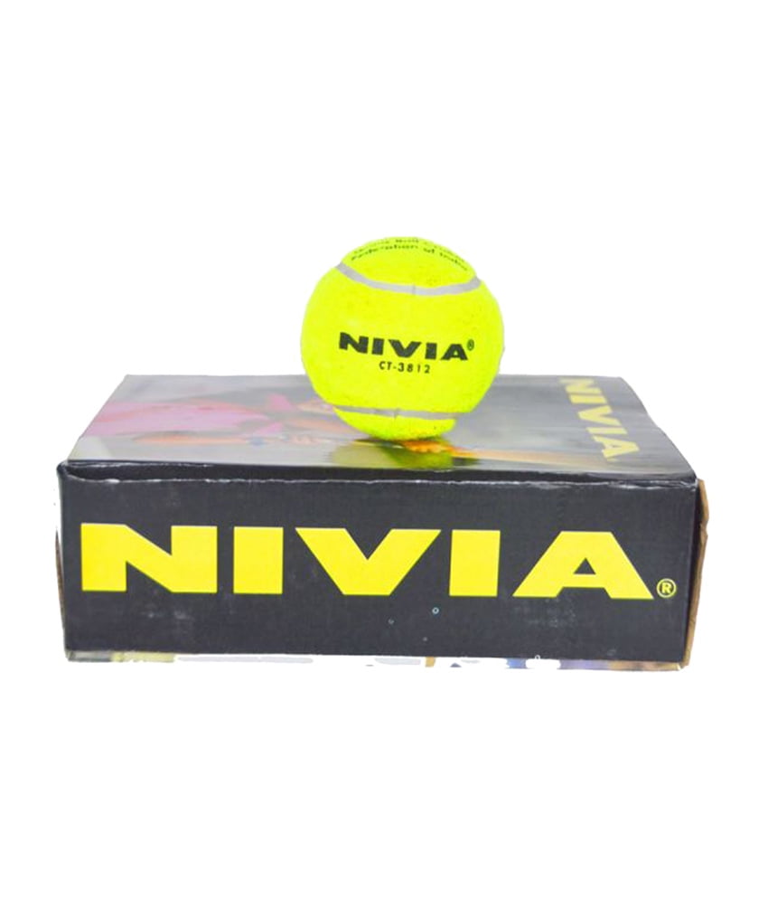 Nivia Red Heavy Cricket Hard Tennis Balls Pack of 2 