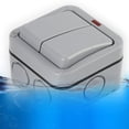 thumbnail image 2 of 20A 2 Gang Weatherproof Junction Box Outdoor Switch Switch Waterproof Ip66 Abs Mingyqi, 2 of 10