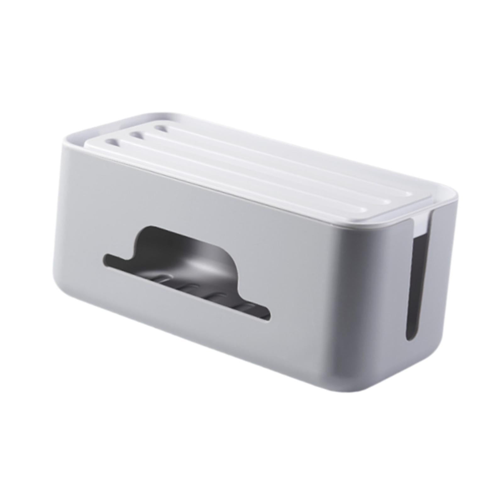 Wzmzjy Cables Management Box Convenient Cord Organizer for Office Desktop Computers Gray