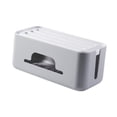 thumbnail image 4 of Caja de gestión de cables, caja de cubierta de regleta de enchufes, ligera y resistente para ocultar cables, organizador de cables para concentrador Gris, 4 of 8