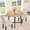 Natural wood color 31.5", variant on 31.5" Round Dining Table for 4-6, Kitchen Dining Room Table with Sturdy Metal Frame, Wood Circle Kitchen Table for Space Saving - Natural Wood(No Chairs)