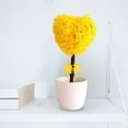 thumbnail image 4 of ONFD LUXLEVO Heart Shaped Bonsai Mini Potted For Home Desk White Small Ornamental Tabletop, 4 of 5