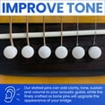 thumbnail image 2 of Crosby Slotted Pure Bone Bridge Pins for 6 & 12 String Acoustic Guitar, 2 of 9