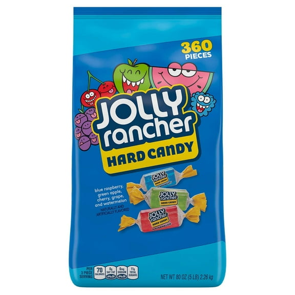 Jolly Rancher Hard Candy, Variety Pack,  360 Count 5 Pound Bag