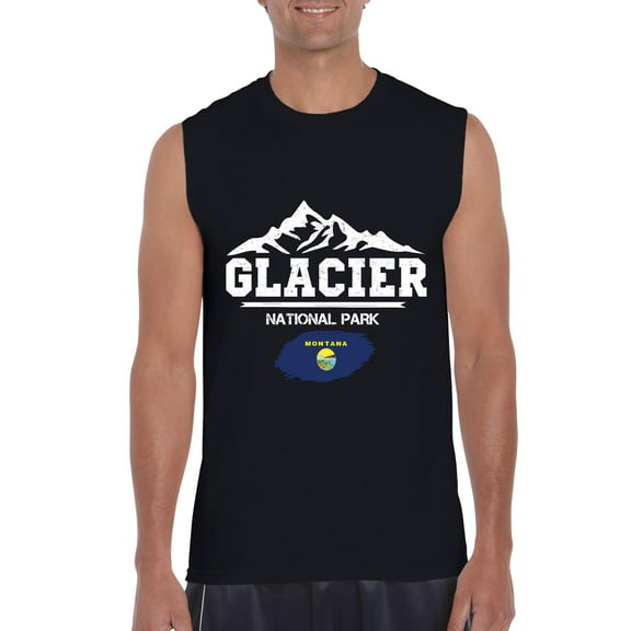 NIB - Men's Graphic T-Shirt Sleeveless - Glacier National Park