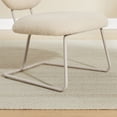 thumbnail image 4 of Art Leon Modern Accent Chair, Fabric Upholstered Armless Slipper Chair, Apricot, 4 of 9