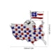 thumbnail image 2 of Cruz Pin Enameldada Cristal Bandera USA Corsage Broche Para Ropa Saco Sombrero, Broche con Cristales, Estilo Americana, Hecho de Metal Brillante, para Uso en Escenario Social, Gran Diseño, 2 of 7