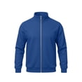 thumbnail image 2 of Mifsaly Mens Full Zip Track Jacket Casual Stand Collar Sweatshirt Lightweight Comfortable Outerwear Coat for Everyday Activewear and Outdoor Workout Blue,XXXL, 2 of 6
