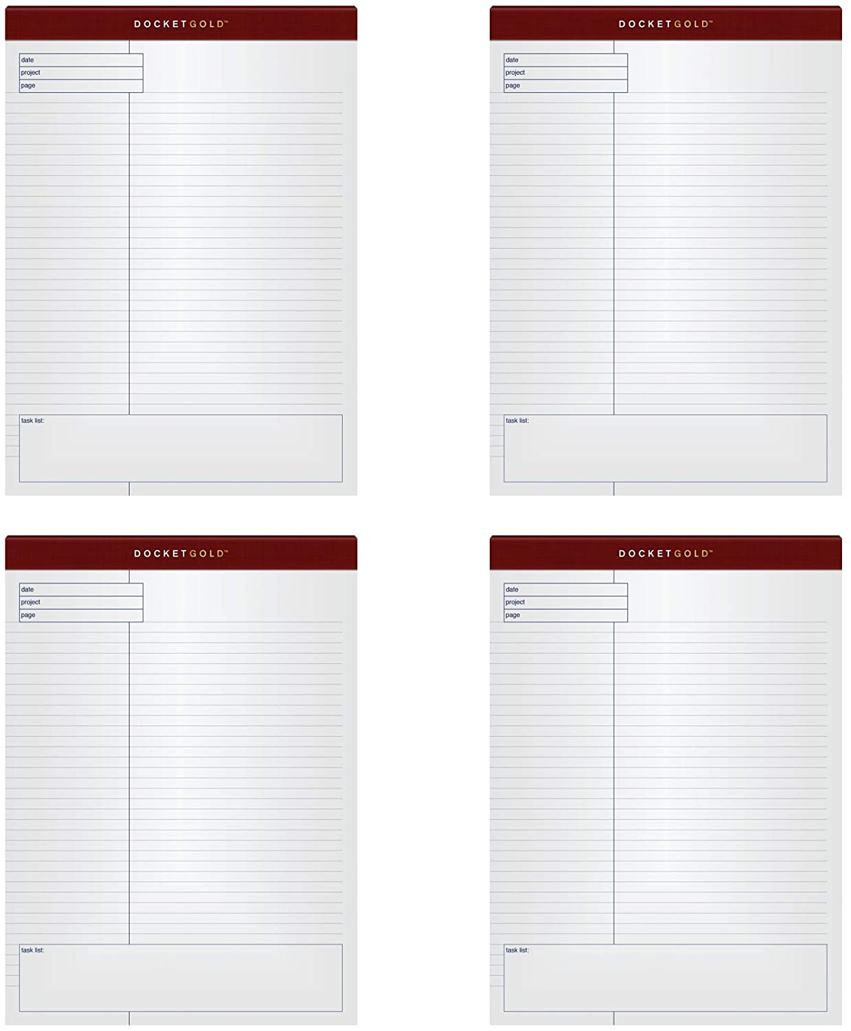 TOPS Docket Gold Project Planning Pad, 81/2 x 113/4 Inches