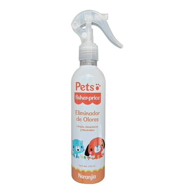 Eliminador de Olores Pets&More Fisher-Price Limpia Desinfecta y Neutraliza Naranja 250 ml