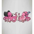 thumbnail image 3 of Ambesonne Octopus Duvet Cover Sets, Ocean Animals Cartoon Style, 2-Twin, Pink Grey, 3 of 4