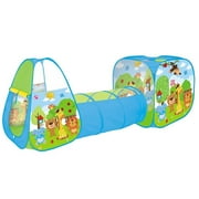 Kid Odyssey 3pc Kids Play Tent Crawl Tunnel Pop Up Playhouse Tent for Girls, Boys, Babies, and Toddlers for Indoor and Outdoor Use