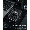 thumbnail image 3 of Cartera LORZOR para Apple AirTag RFID de piel de fibra de carbono, 3 of 8