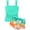 A312-Green, variant on HCNTES Girls Swimsuits Two Piece Tankini Sets Ruffle Bathing Suit with Chest Pad Size 6-15 Years(Orange,11-12 Y)