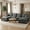 131" Grey, variant on Shaiailed 131" Gray Oversized Modular Sectional Sofa with 2 ottomans,U Shaped Sectional Couch with 2 Throw Pillows,Upholstered Chenille Couch for Apartment & Living Room