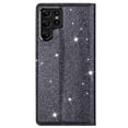 thumbnail image 2 of Allytech Galaxy S22 Ultra Case Glitter, Bling Sparkle PU Leather Foldling Kickstand Shockproof Protection Anti-scratch Cards Holder Wallet Case Cover for Samsung Galaxy S22 Ultra, Gray, 2 of 5