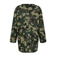 thumbnail image 5 of GIPQJK Camouflage Shirts for Women Clearance 2024 Fall Graphic 3/4 Sleeve Tunic Sweatshirts Tops Crew Neck Leisure Comfy T-Shirts Dark Green,S, 5 of 5