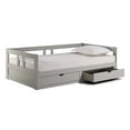 thumbnail image 6 of Alaterre Furniture Melody Extendable Brazilian Pine Twin to King Daybed with Trundle and Storage Drawers, Kids Bedroom Furniture, Dove Gray, 6 of 8