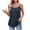 Navy, variant on Qiopertar Women's Tank Tops Casual Sleeveless Round Neck Solid Color Summer Tops Comfy Basic Camisoles, Navy L