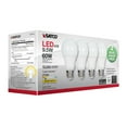 thumbnail image 4 of Satco 9.5W 120V 60W Equivalent Warm White 2700K A19 Medium Base E26 LED Light Bulbs Frosted (4-Pack) S39596, 4 of 11