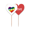 thumbnail image 1 of Heart Electron LGBT Rainbow Toothpick Flag LOVE Heart Lable Cupcake Pick, 1 of 4
