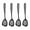 Black, variant on MIUPOO Square Head Spoons, Korean Style Square Spoon,Thick Heavy Stainless Steel Soup Table Dinner Spoons Flat Spoon,7 Inches/18.5 cm,Set of 4,Black