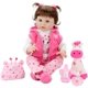 thumbnail image 2 of Muñeca Bebé Reborn Aori Vinilo Suave Cuerpo Completo 22pulg con Erizo de Felpa y Accesorios Niña Rosa, 2 of 2