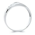 thumbnail image 2 of Wellingsale Men's Solid 14k White Gold Polished CZ Cubic Zirconia Wedding Band - Size 11.5, 2 of 5