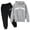 Dark Gray, variant on Toddler Boys 2 Piece Outfits Letter Printed Long Sleeve Hoodie Pullover Tops and Pants Sweatshirt Outfits Size 3-4T ,Black