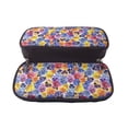 thumbnail image 5 of Lsque The Garden Tricolor Pansy Flower Printed Big Capacity PU Leather Pencil Case Large Pencil Pouch Stationery Pen Bag Pencil Holder for Teen, 5 of 6