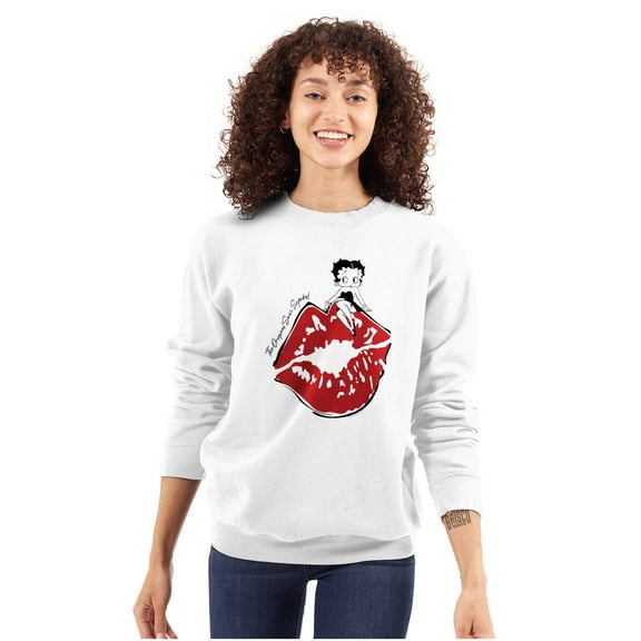 Betty Boop The Original Sass Symbol Women Plus Size Crewneck Sweatshirt Brisco Brands 2X