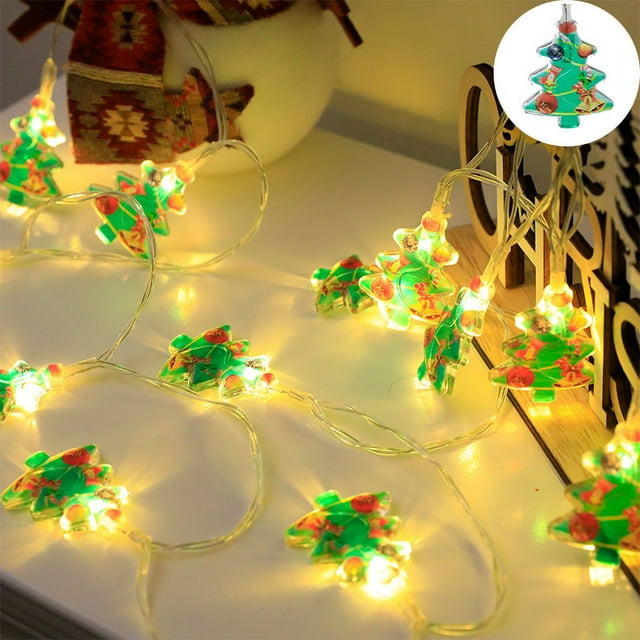 Cross border LED Santa Claus sleigh snowman Christmas tree decoration light string party layout holiday flashing light gift light