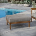thumbnail image 2 of Lounge Chair Ottoman, Natural Brown, Teak Wood, Outdoor Patio Balcony Cafe Bistro Garden Hospitality Restaurant, Modern Contemporary, HB37401, 2 of 10