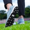 thumbnail image 6 of YOURDIARY Men's Waterproof Golf Shoes with Spiked Outsole, Breathable Synthetic Upper, White/Blue, 6 of 9