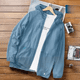 thumbnail image 1 of Chaqueta de protección solar de seda de hielo transpirable fina de verano para hombre, Sudadera con capucha para pesca, ciclismo, abrigo informal para hombre al aire libre, 1 of 5