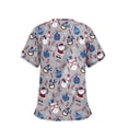 thumbnail image 2 of xiaxaixu Women Christmas V-Neck Short Sleeve Tops Nurses Work Uniform Blouses, 2 of 3